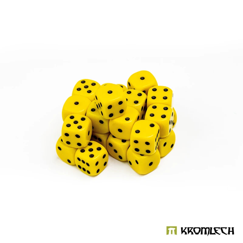 Kromlech Battle Dice 25 Yellow 12mm