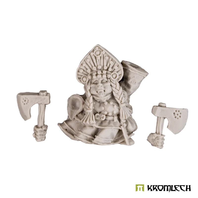 Kromlech Hospodars Dwarf Boyarina with two axes