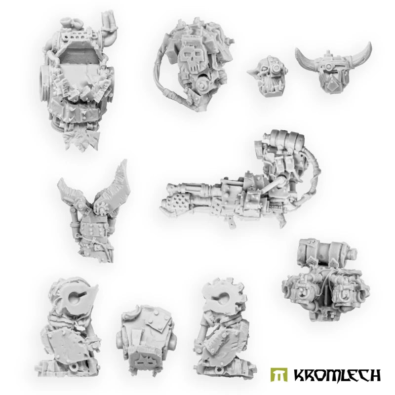 Kromlech Orc Juggernaut Mecha-Armour with Heavy Flamer