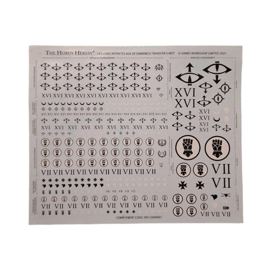 1x Horus Heresy Legiones Astartes Transfer Sheet