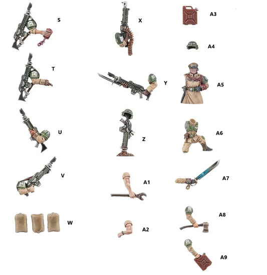 Astra Militarum Cadian upgrades.