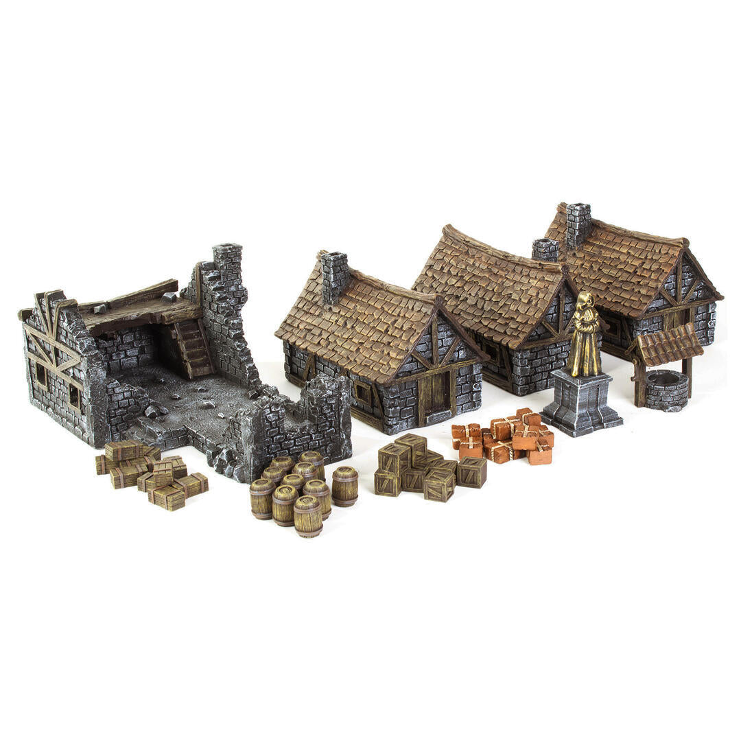 Medieval Houses set - Gamemat eu Pre-Painted Terrain
