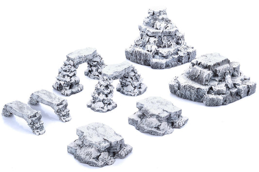 Snow Rocks - Gamemat eu Pre-Painted Terrain