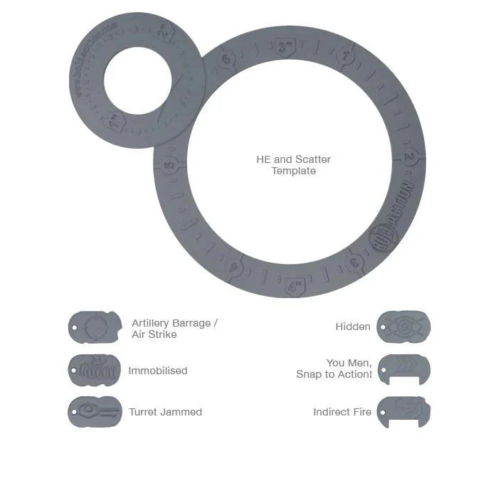 Bolt Action Templates and tokens sprue