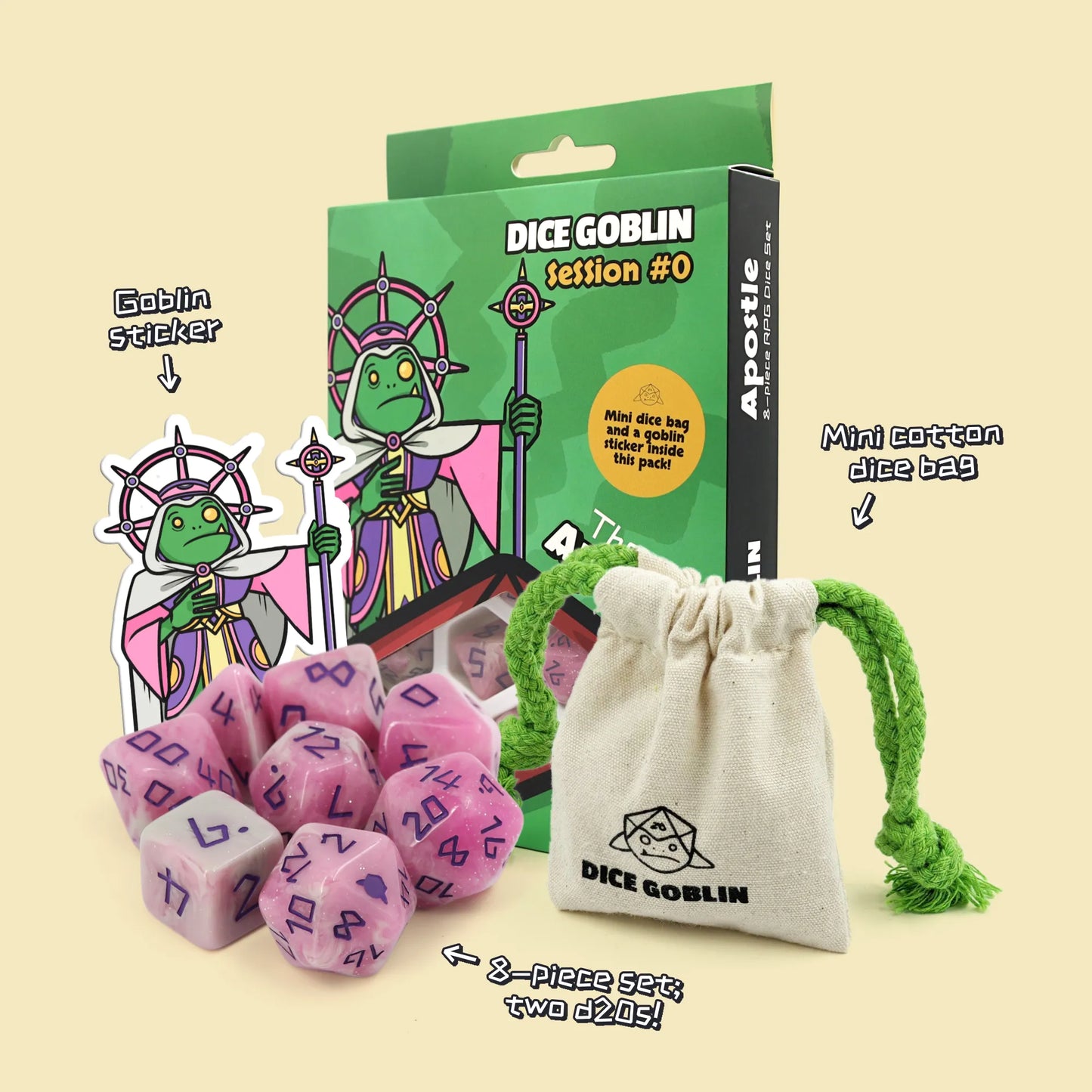 The Apostle Dice set by Dice Goblin