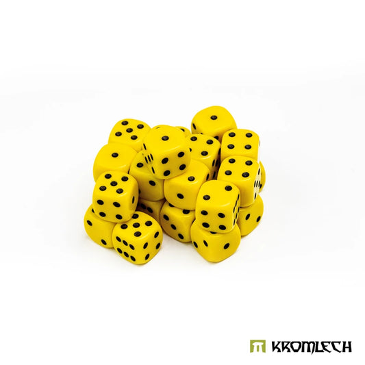 Kromlech Battle Dice 25 Yellow 12mm