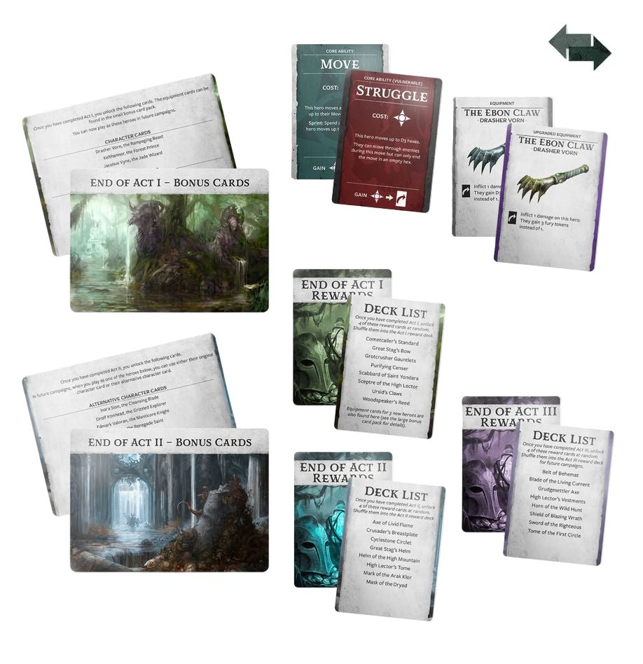 Warhammer Quest: Darkwater, cards