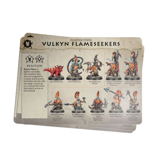 Warcry Vulkyn Flameseekers Cards Games workshop