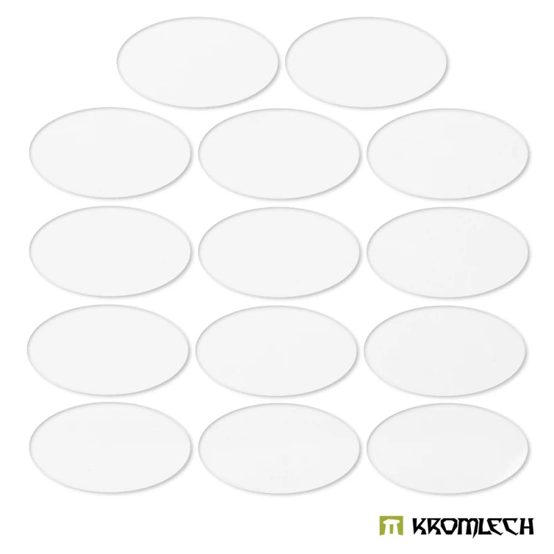 Kromlech Clear Acrylic Bases: Oval 75x42mm