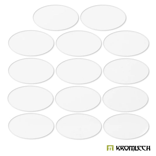 Kromlech Clear Acrylic Bases: Oval 75x42mm