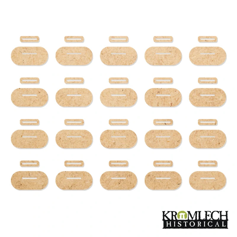Kromlech Flat Cavalry Bases 25x50 mm with slot