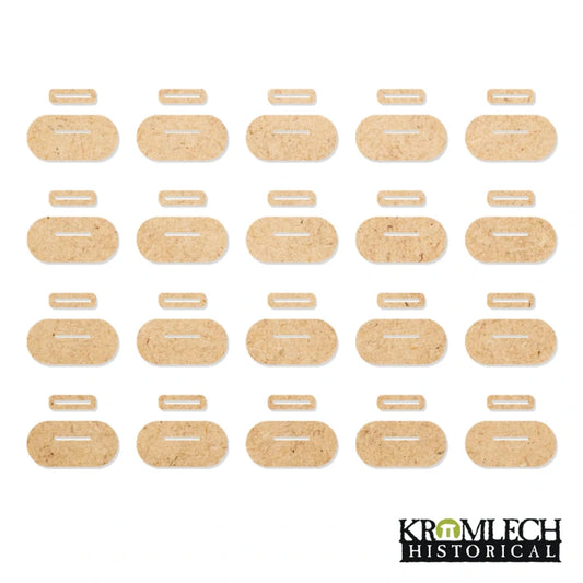Kromlech Flat Cavalry Bases 25x50 mm with slot