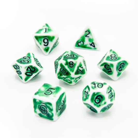 Faded Glory Green | Acrylic Dice | 7 Piece Set