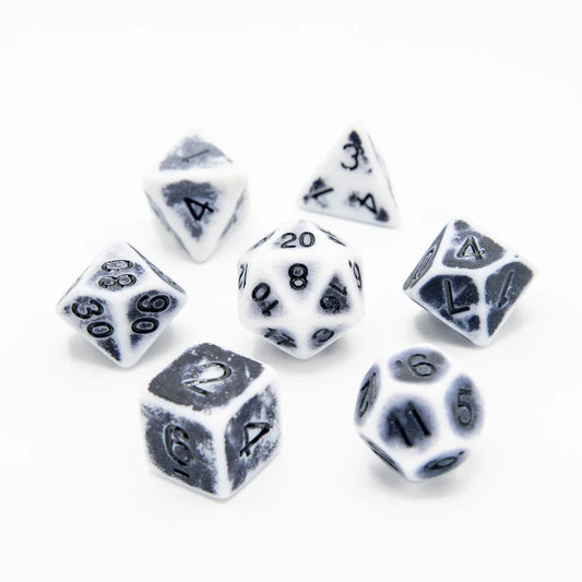 Faded Glory Gray | Acrylic Dice | 7 Piece Set