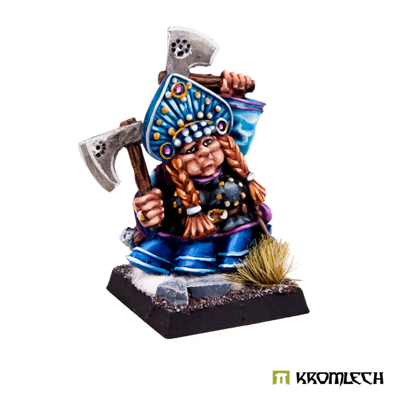 Kromlech Hospodars Dwarf Boyarina with two axes
