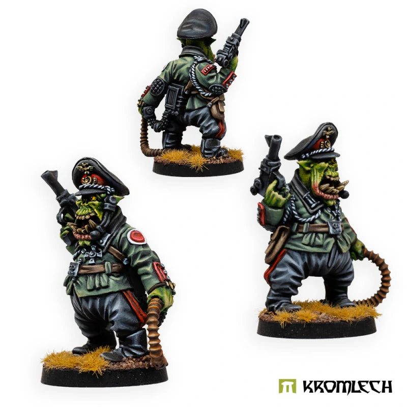Kromlech Orc Greatcoat Korps Taskmaster with Gnawhound
