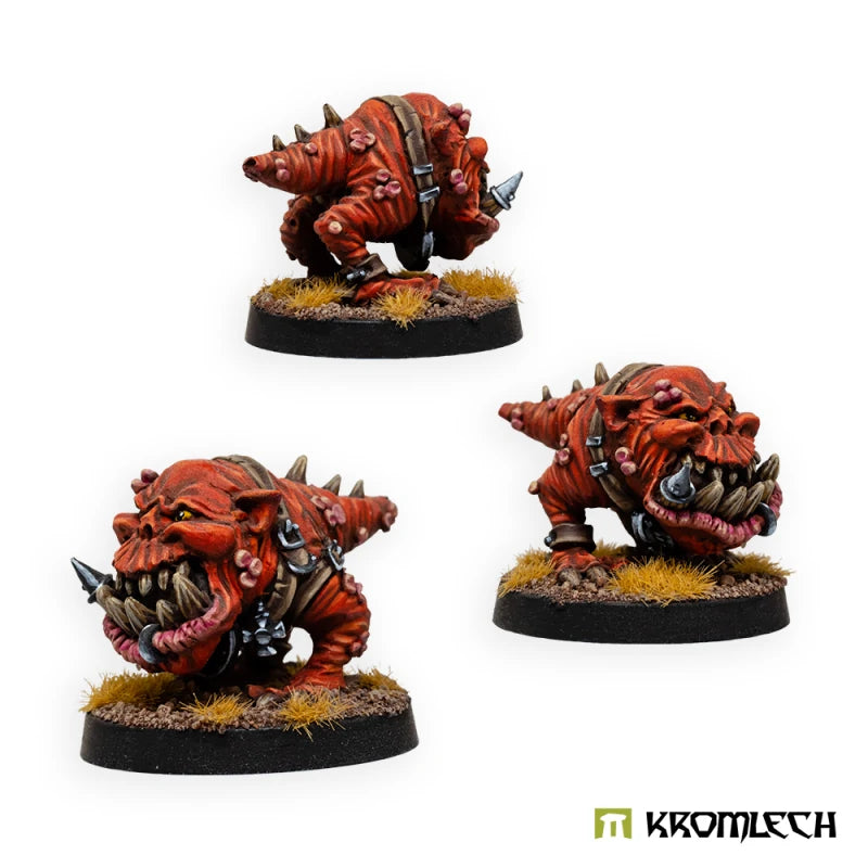 Kromlech Orc Greatcoat Korps Taskmaster with Gnawhound