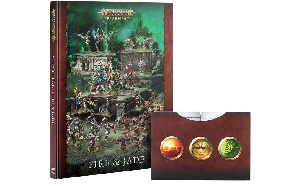 Skaventide Box set Fire And Jade Spearhead Book with cards New