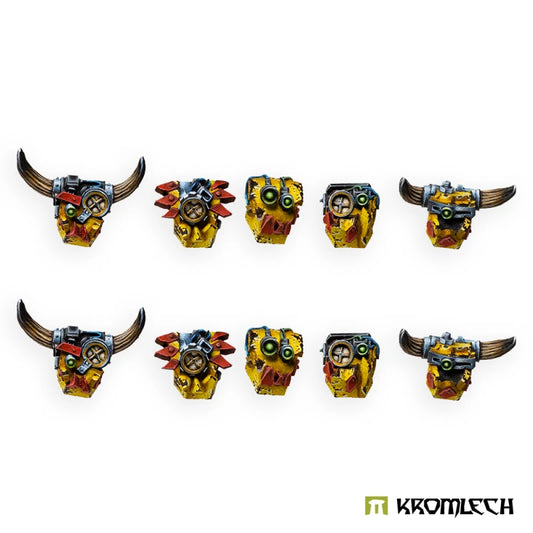 Kromlech Orc  Juggernaut Mecha-Armour - Enclosed Helmets