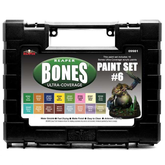 Reaper Miniatures MSP Bones Ultra-Coverage Paints: Set #6