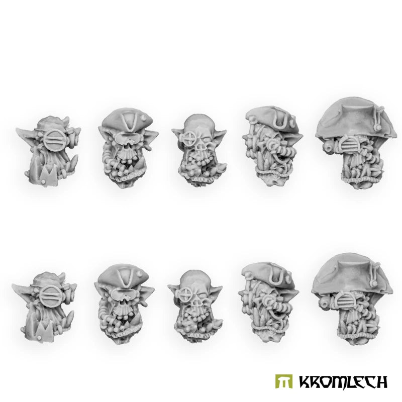 Kromlech Orc Cyber Pirates Heads