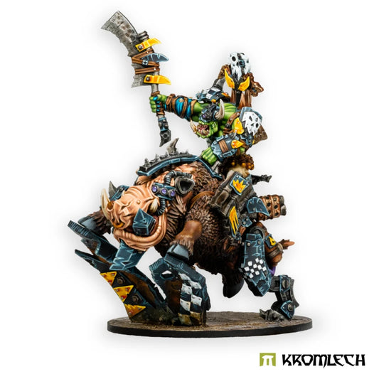 Kromlech Orc Wild Tribez Warchief on Cyboar