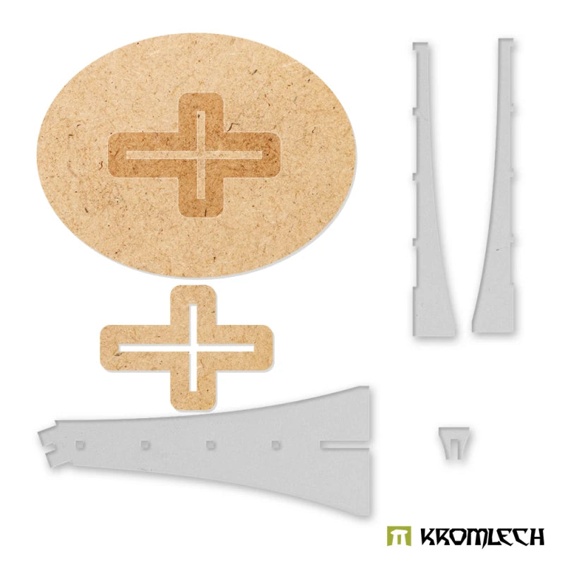 Kromlech Oval 120x92mm Dynamic Flyer Base with plexi stem