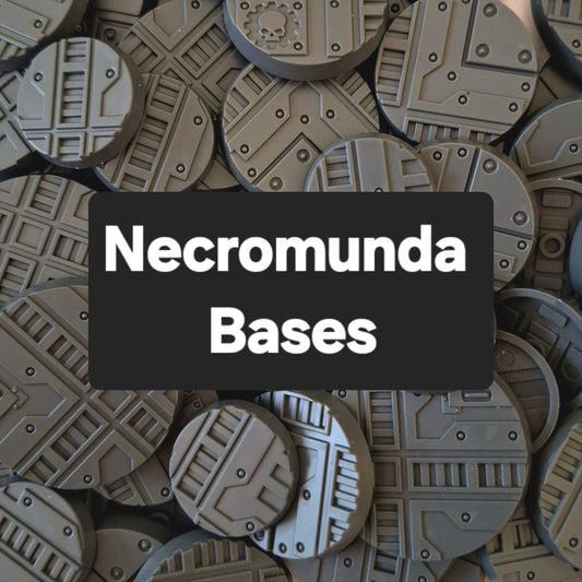 Necromunda plastic miniature bases, multiple sizes