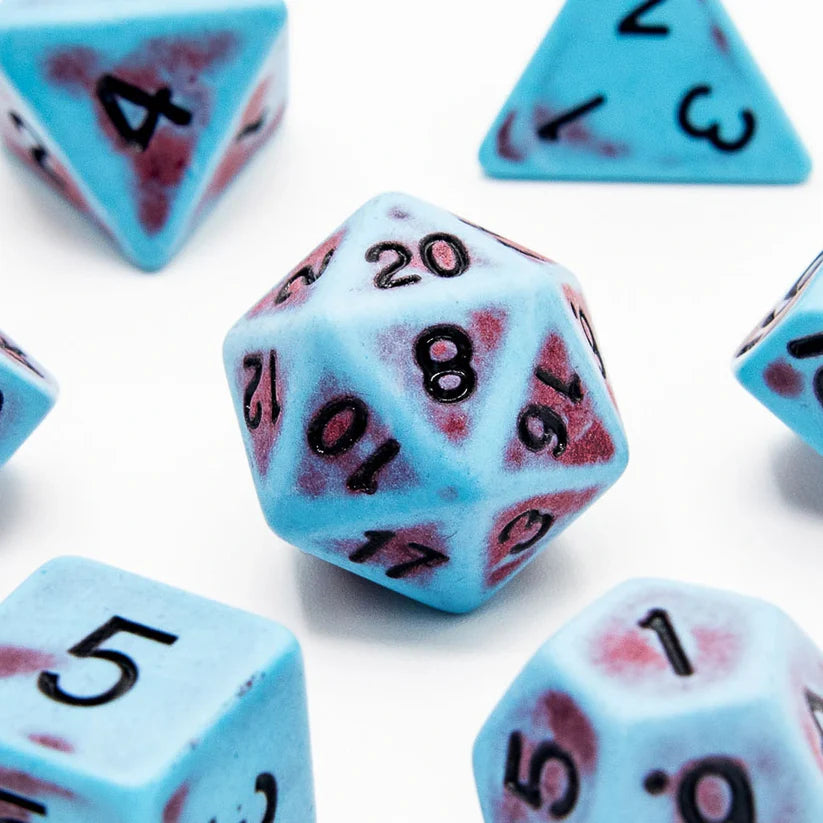 Faded Glory Teal | Acrylic Dice | 7 Piece Set